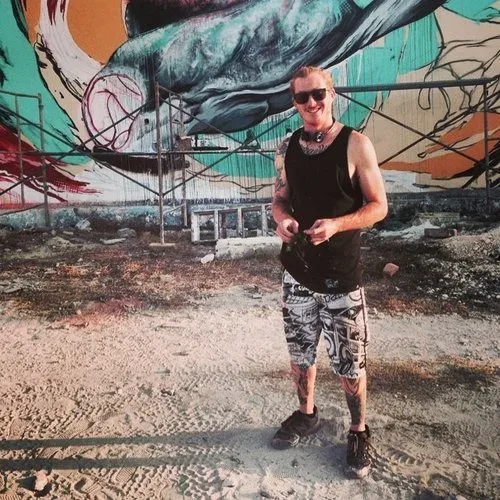 Meggs- 2014- isla Mujeres — mural documented by Tulum Art Club in Tulum.