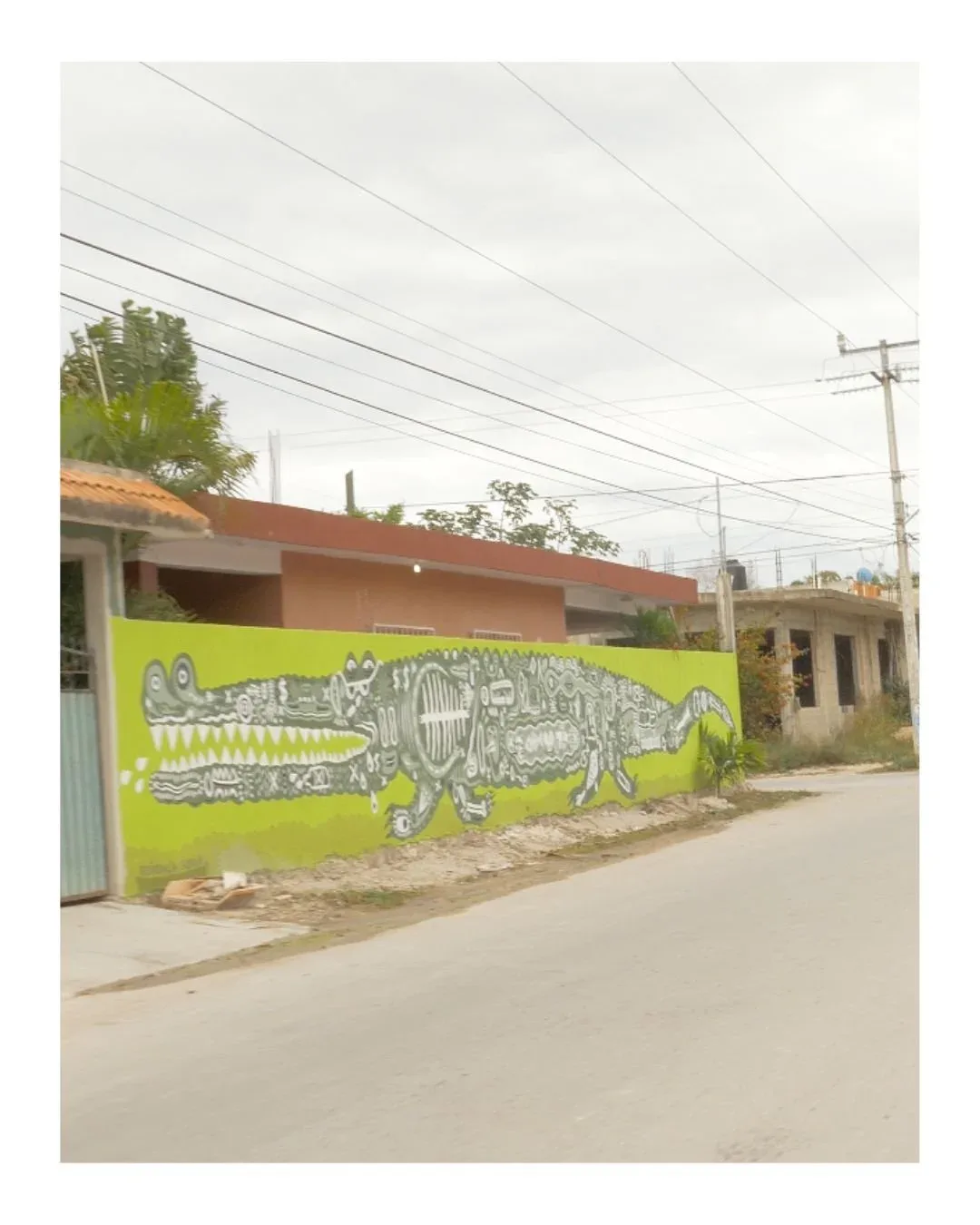 Archival photograph of a mural documented by Tulum Art Club in Tulum.