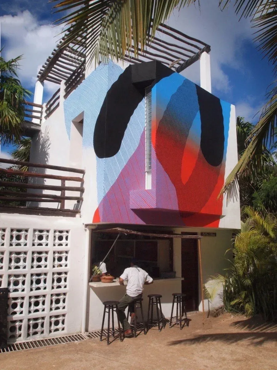 MOMO 2014 at @residenciagorila — mural documented by Tulum Art Club in Tulum.