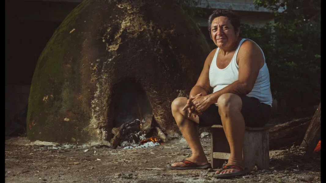 Traditional wood-fired oven used to fire the pottery