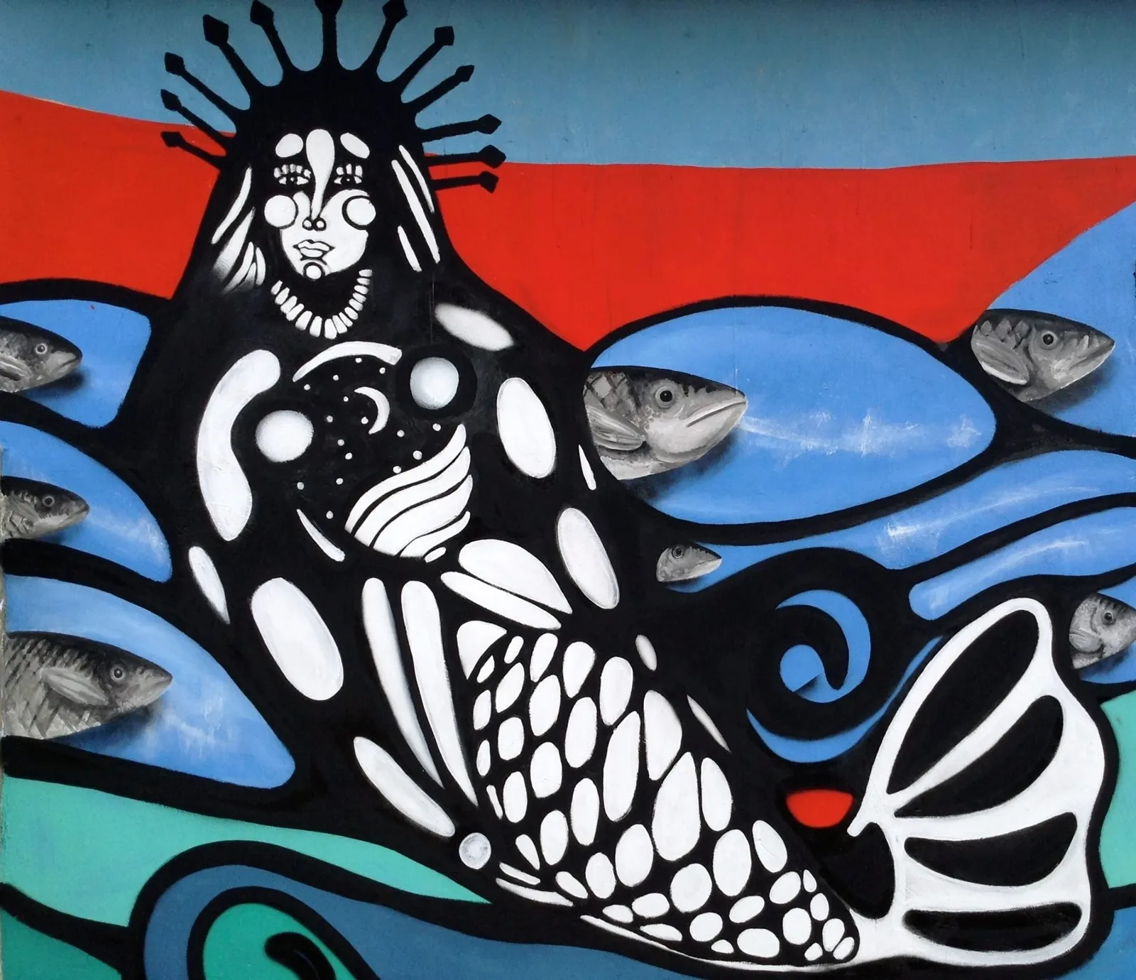 Archival photograph of a mural documented by Tulum Art Club in Tulum.